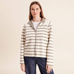 Gilet r&eacute;versible manches longues vert femme