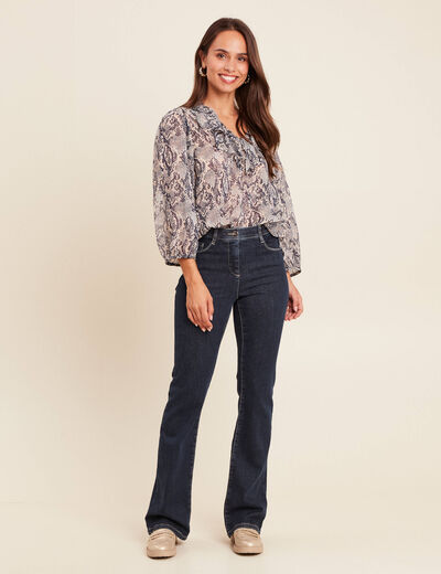 Jean magique L'Unique coupe bootcut denim brut femme