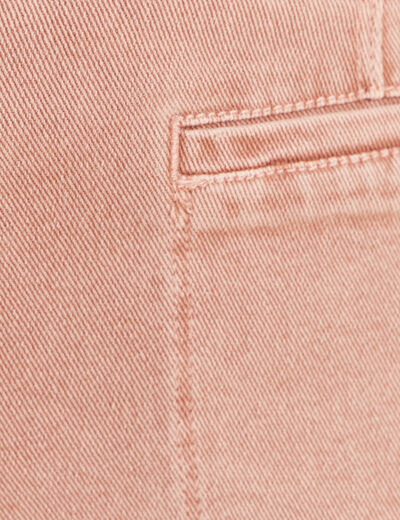 Jean bootcut taille haute marron clair femme