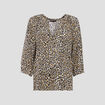 Blouse manches 3/4 beige femme