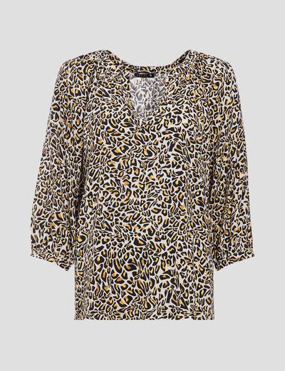 Blouse manches 3/4 beige femme