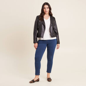 Jeans léger taille standard 7/8ème denim double stone femme