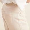 Pantalon large 7/8ème ivoire femme