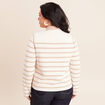 Gilet r&eacute;versible manches longues beige femme