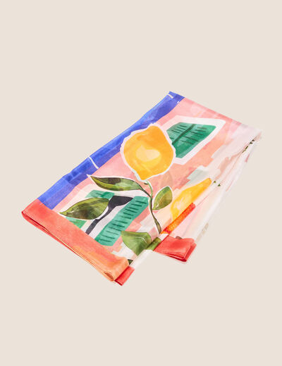 Foulard carré multicolore femme