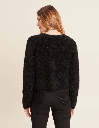 Gilet manches longues noir femme
