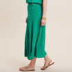 Jupe longue évasée vert émeraude femme