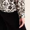 Chemise droite fluide manches longues blanc femme