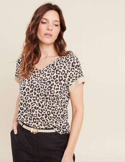 T-shirt manches courtes sable femme