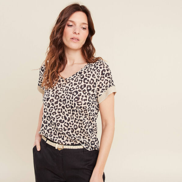 t shirt manches courtes sable femme T-shirt manches courtes sable femme