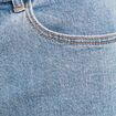Short large taille haute en jean denim double stone femme