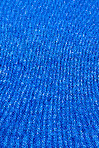 Pull manches longues bleu electrique femme