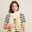 Foulard plissé jaune clair femme