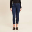 Jean droit taille standard denim brut femme