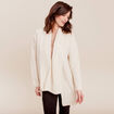 Gilet manches longues creme femme