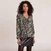 Blouse manches longues vert femme