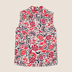Blouse sans manches blanc femme