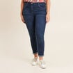 Jean coupe ajust&eacute;e 7/8&egrave;me denim brut femme