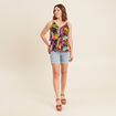 Débardeur ample sans manches multicolore femme