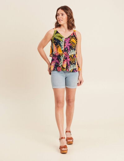 Débardeur ample sans manches multicolore femme