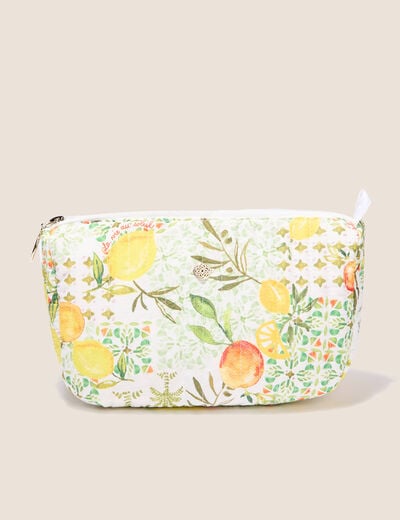 Trousse de toilette jaune citron femme