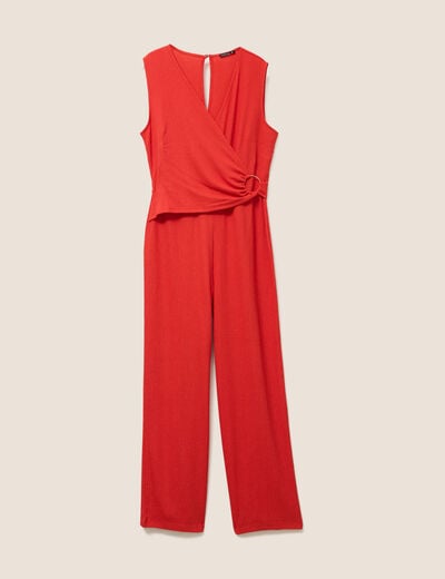 Combinaison pantalon rouge femme