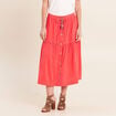 Jupe midi rouge femme