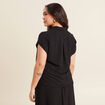Blouse manches courtes noir femme