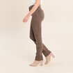 Pantalon droit taille haute vert kaki femme