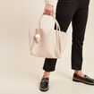 Sac cabas détail pampille sable femme