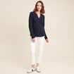 Pull manches longues bleu marine femme
