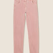 Jean ajusté 7/8ème 5 poches mauve femme