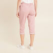 Pantacourt large taille haute rose pastel femme
