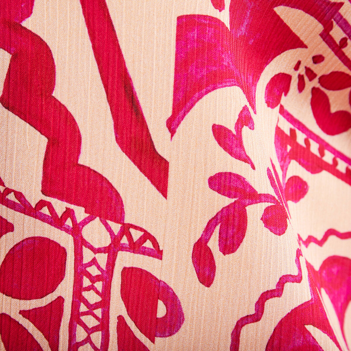 Kimono imprim&eacute; rose fushia femme