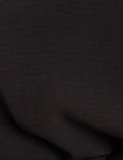 Robe droite ceinture nouée noir femme
