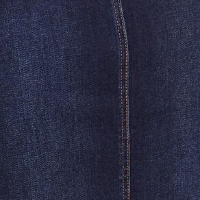 Jupe longue droite en jean denim brut femme