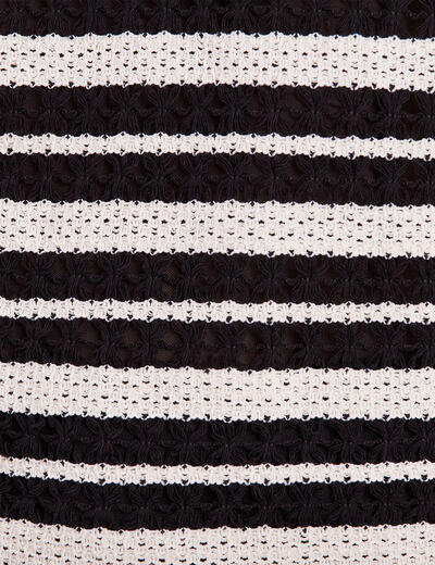 Débardeur sans manches crochet noir femme