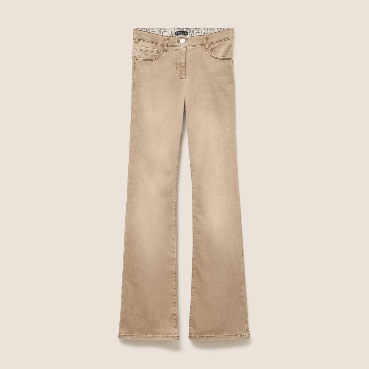 Jean magique L'Unique coupe bootcut denim beige femme