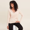 T-shirt thermo-douceur manches longues beige femme