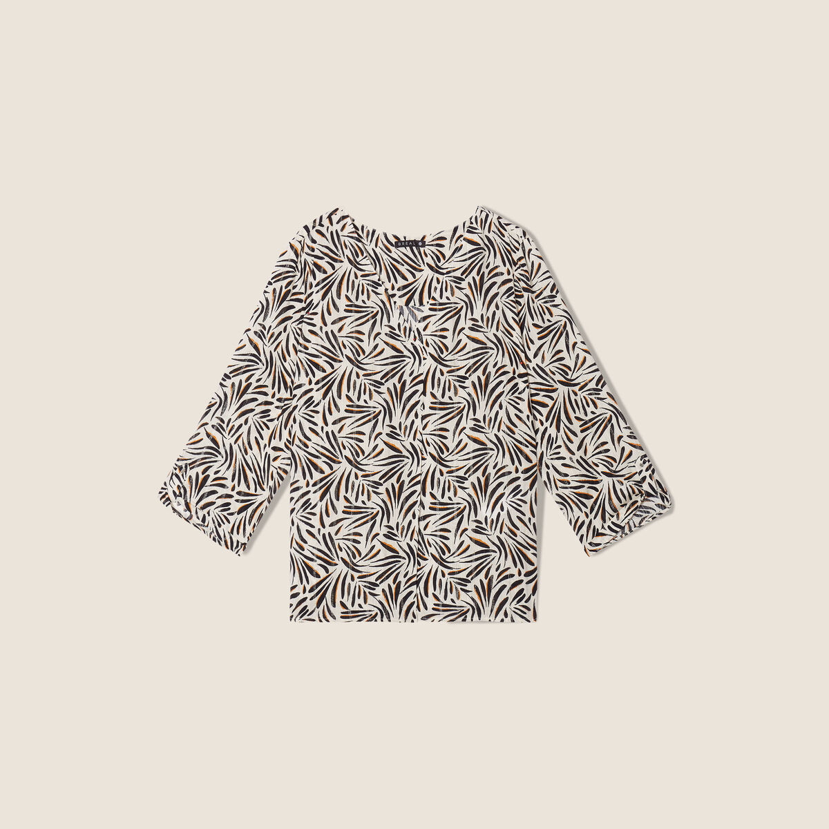 Blouse manches 3/4 noir femme