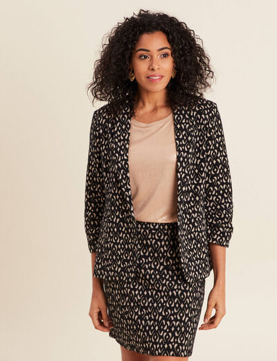 Veste tailleur cintrée noir femme