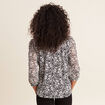 Blouse manches 3/4 noir femme