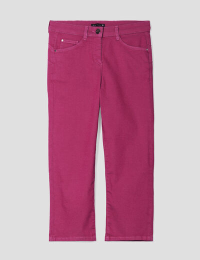 Pantacourt magique Le L&eacute;ger coupe droite rose fushia femme