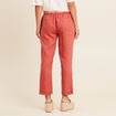 Pantalon flou ceinturé vieux rose femme