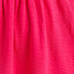 Robe longue &eacute;vas&eacute;e col v manches coudes rose fushia femme