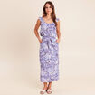 Jupe midi droite bleu femme