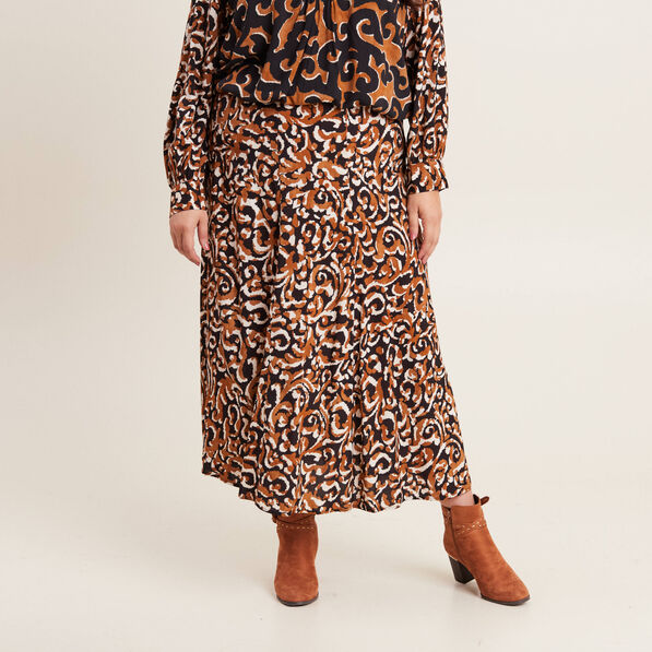jupe longue evasee noir femme Jupe longue évasée noir femme