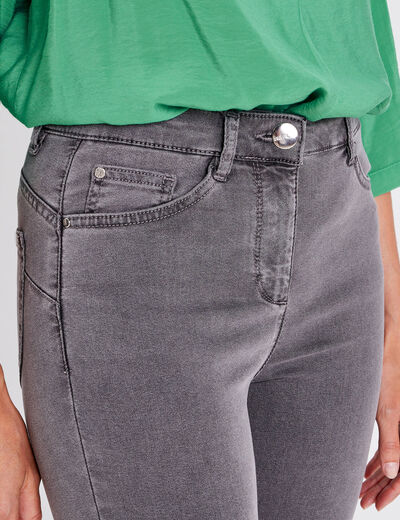 Jean magique Le L&eacute;ger coupe ajust&eacute;e denim gris femme