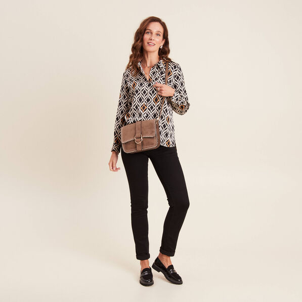 Chemise manches longues blanc femme