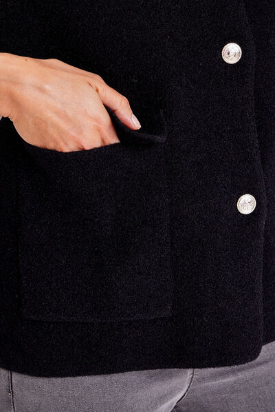 Gilet sans manches noir femme